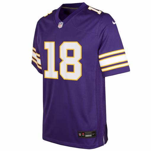 Justin Jefferson Minnesota Vikings Nike Youth Game Jersey – Purple - Image 2