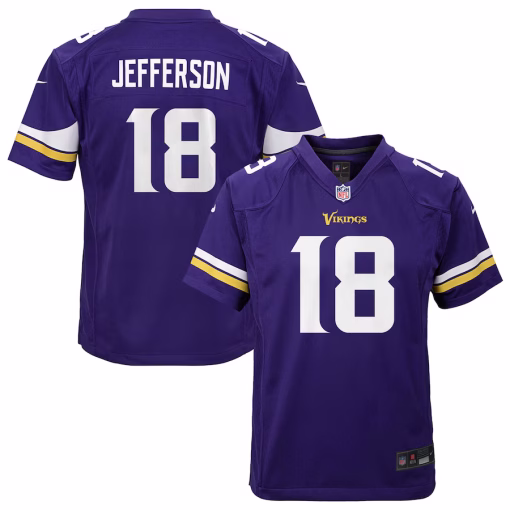 Justin Jefferson Minnesota Vikings Nike Youth Game Jersey – Purple