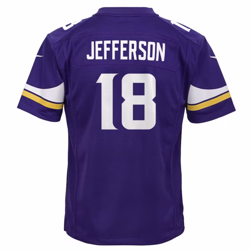 Justin Jefferson Minnesota Vikings Nike Youth Game Jersey – Purple - Image 3