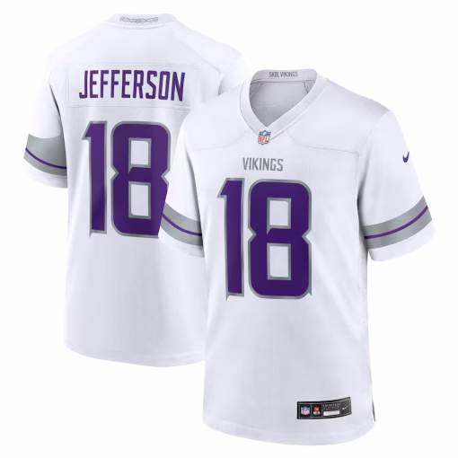 Justin Jefferson Minnesota Vikings Nike Youth Alternate Game Player Jersey – White