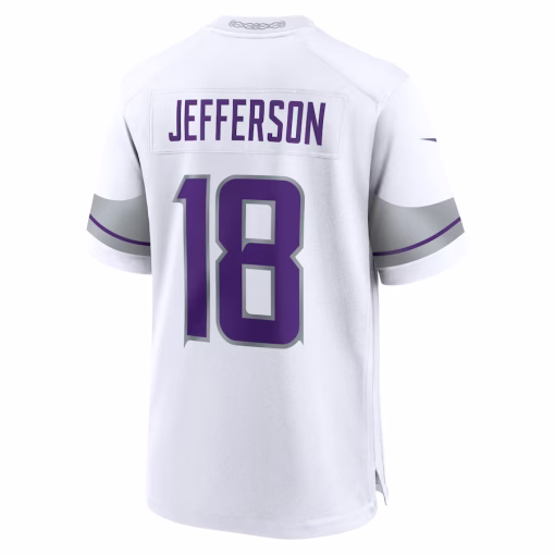 Justin Jefferson Minnesota Vikings Nike Youth Alternate Game Player Jersey – White - Image 3