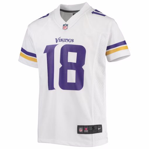 Justin Jefferson Minnesota Vikings Nike Youth Game Jersey – White - Image 2