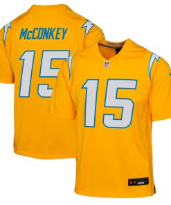 Ladd McConkey Los Angeles Chargers Nike Youth Alternate Charger Power Game Player Jersey – Gold