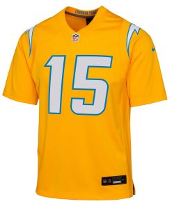 Alternative view of Ladd McConkey Los Angeles Chargers Nike Youth Alternate Charger Power Game Player Jersey – Gold