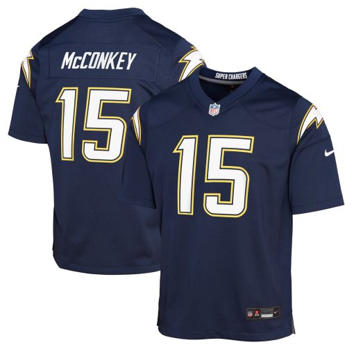 Ladd McConkey Los Angeles Chargers Nike Youth Alternate Super Chargers Game Player Jersey – Navy
