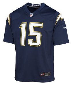 Alternative view of Ladd McConkey Los Angeles Chargers Nike Youth Alternate Super Chargers Game Player Jersey – Navy