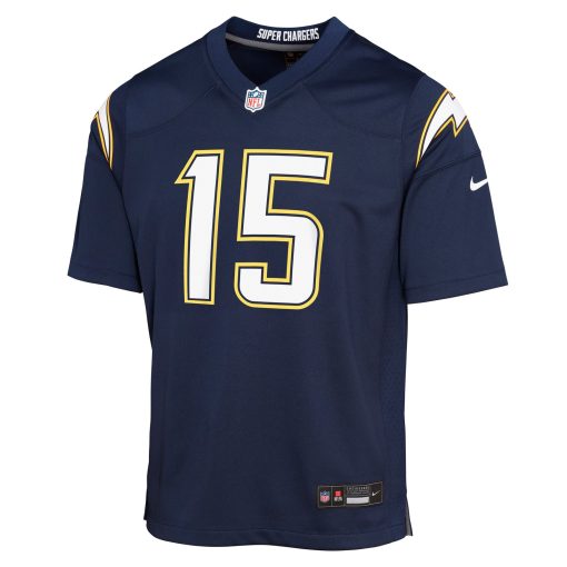 Ladd McConkey Los Angeles Chargers Nike Youth Alternate Super Chargers Game Player Jersey – Navy - Image 2
