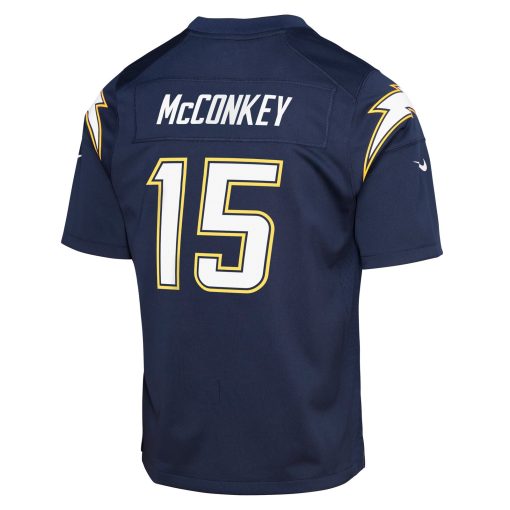 Ladd McConkey Los Angeles Chargers Nike Youth Alternate Super Chargers Game Player Jersey – Navy - Image 3