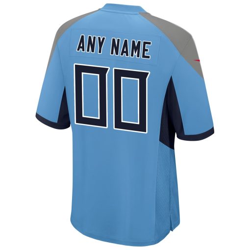 Tennessee Titans Nike Youth Alternate Custom Game Jersey – Light Blue - Image 3