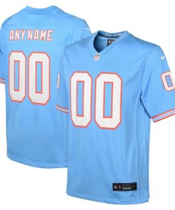 Tennessee Titans Nike Youth Oilers Throwback Custom Game Jersey – Light Blue