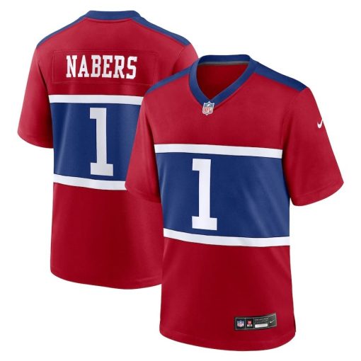 Malik Nabers New York Giants Nike Youth Alternate Player Game Jersey – Century Red