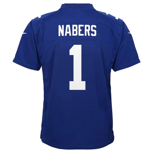 Malik Nabers New York Giants Nike Youth Game Jersey – Royal - Image 3