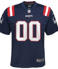 Alternative view of New England Patriots Nike Youth Custom Game Jersey – Navy