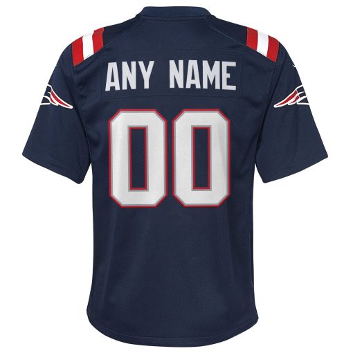 New England Patriots Nike Youth Custom Game Jersey – Navy - Image 3
