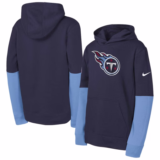 Tennessee Titans Nike Youth Club Pullover Hoodie – Navy