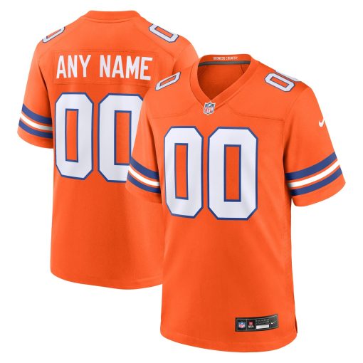 Denver Broncos Nike Youth 2nd Alternate Custom Replica Jersey – Orange