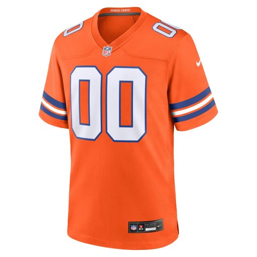 Denver Broncos Nike Youth 2nd Alternate Custom Replica Jersey – Orange - Image 2