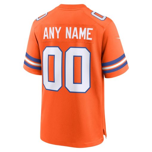 Denver Broncos Nike Youth 2nd Alternate Custom Replica Jersey – Orange - Image 3