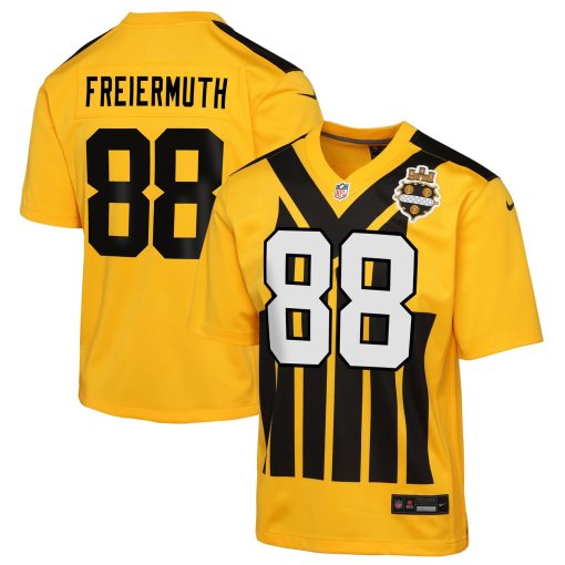 Pat Freiermuth Pittsburgh Steelers Nike Youth Alternate 1933 Throwback Game Jersey – Gold