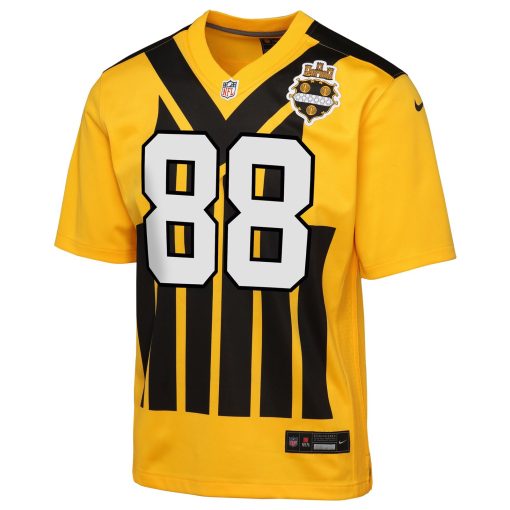 Pat Freiermuth Pittsburgh Steelers Nike Youth Alternate 1933 Throwback Game Jersey – Gold - Image 2