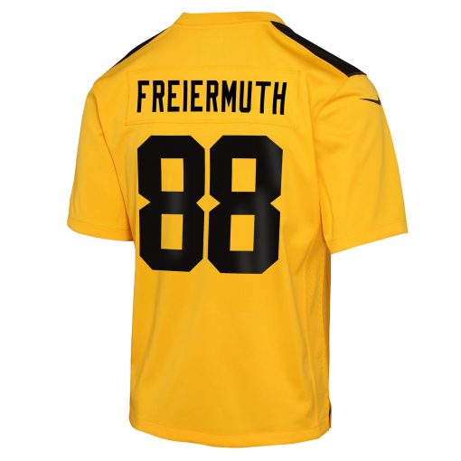 Pat Freiermuth Pittsburgh Steelers Nike Youth Alternate 1933 Throwback Game Jersey – Gold - Image 3