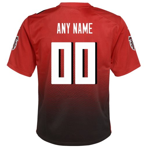 Atlanta Falcons Nike Youth Alternate Custom Game Jersey – Red - Image 3