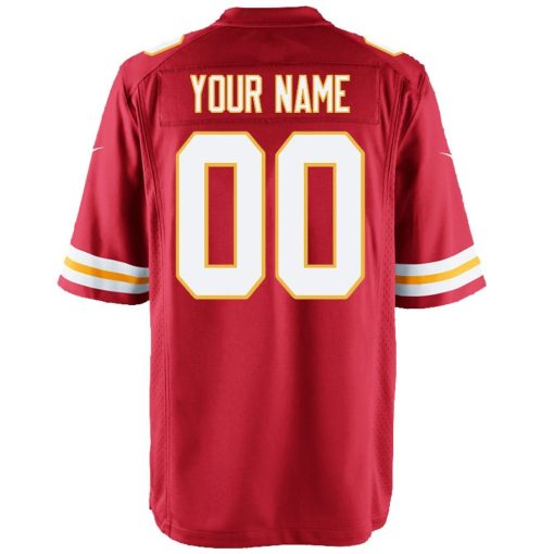 Kansas City Chiefs Nike Youth Custom Game Jersey – Red - Image 3