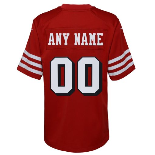 San Francisco 49ers Nike Youth Alternate Custom Game Jersey – Scarlet - Image 3
