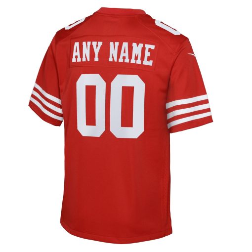 San Francisco 49ers Nike Youth Game Custom Jersey – Scarlet - Image 3