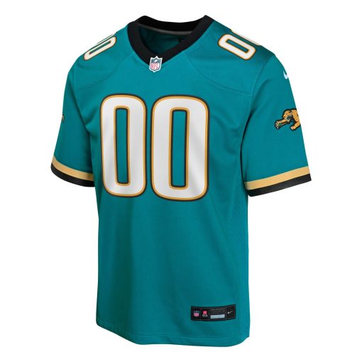 Jacksonville Jaguars Nike Youth Prowler Throwback Custom Game Jersey – Teal - Image 2