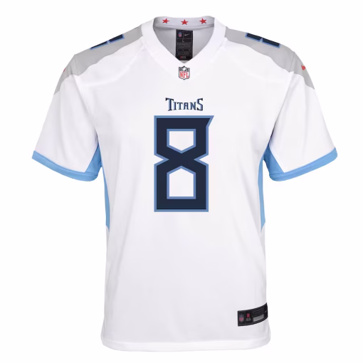 Will Levis Tennessee Titans Nike Youth Player Game Jersey – White - Image 3
