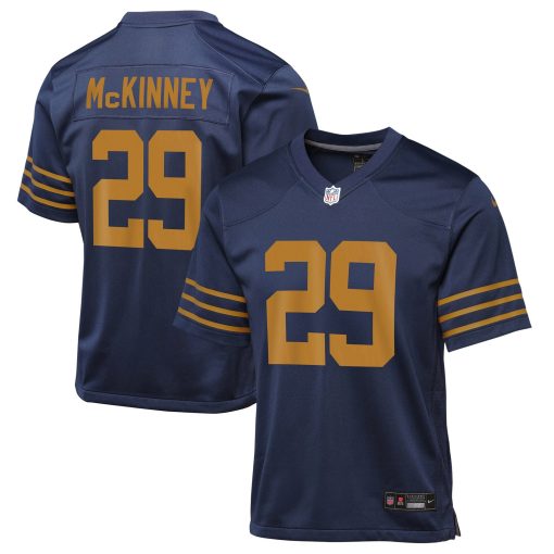 Xavier McKinney Green Bay Packers Nike Youth The 1923 Classic Game Jersey – Navy