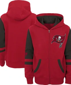 Tampa Bay Buccaneers Youth Colorblock Full-Zip Hoodie – Red
